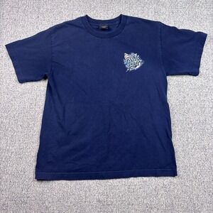 Santa Cruz Shark Print Blue Short Sleeve Shirt Mens